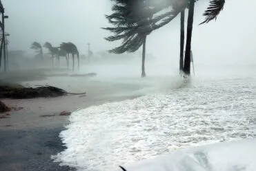 Cloudy tropical weather in Punta Cana during hurricane season