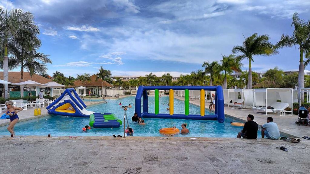 Punta Cana family resort private shuttle arrival with children and luggage