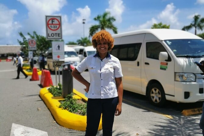Private transfer van at Punta Cana airport for direct resort transportation