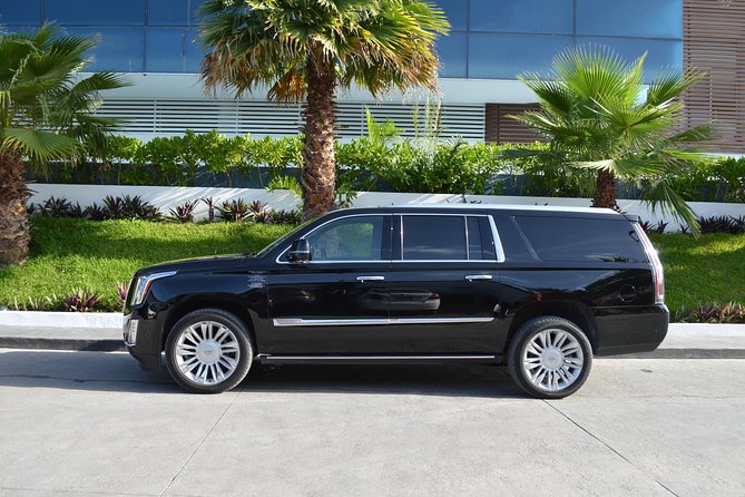 Luxury private transfer vehicle arriving at Cap Cana resort